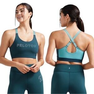 Peloton Women's Blue / green Sports Bra- small like new